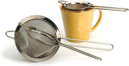 Endurance Kitchen Collection, Stainless Steel Fine Mesh Conical Sieve/Colander, Multi-Purpose for Cooking, Baking, Loose Leaf Tea, Bar Strainer Cocktails, 6.25-Inch