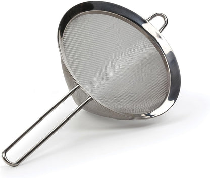 Endurance Kitchen Collection, Stainless Steel Fine Mesh Conical Sieve/Colander, Multi-Purpose for Cooking, Baking, Loose Leaf Tea, Bar Strainer Cocktails, 6.25-Inch