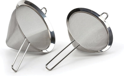 Endurance Kitchen Collection, Stainless Steel Fine Mesh Conical Sieve/Colander, Multi-Purpose for Cooking, Baking, Loose Leaf Tea, Bar Strainer Cocktails, 6.25-Inch