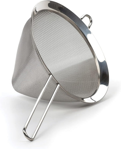 Endurance Kitchen Collection, Stainless Steel Fine Mesh Conical Sieve/Colander, Multi-Purpose for Cooking, Baking, Loose Leaf Tea, Bar Strainer Cocktails, 6.25-Inch