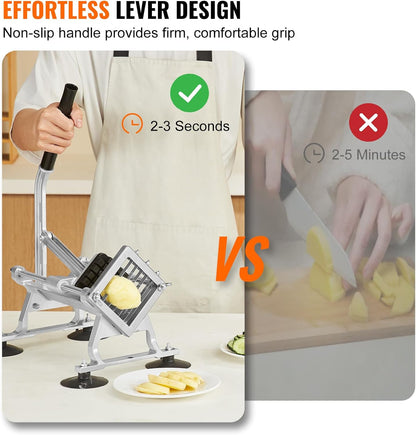 Commercial Vegetable Slicer, 1/4 and 1/2 inch Tomato Slicer, Stainless Steel and Aluminum Alloy Vegetable Cutter Slicer, Manual Tomato Slicer with Non-slip Feet, for Tomatoes, Onions, Potatoes