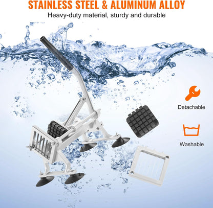 Commercial Vegetable Slicer, 1/4 and 1/2 inch Tomato Slicer, Stainless Steel and Aluminum Alloy Vegetable Cutter Slicer, Manual Tomato Slicer with Non-slip Feet, for Tomatoes, Onions, Potatoes