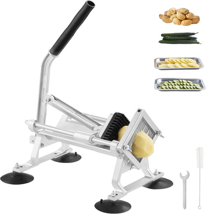 Commercial Vegetable Slicer, 1/4 and 1/2 inch Tomato Slicer, Stainless Steel and Aluminum Alloy Vegetable Cutter Slicer, Manual Tomato Slicer with Non-slip Feet, for Tomatoes, Onions, Potatoes