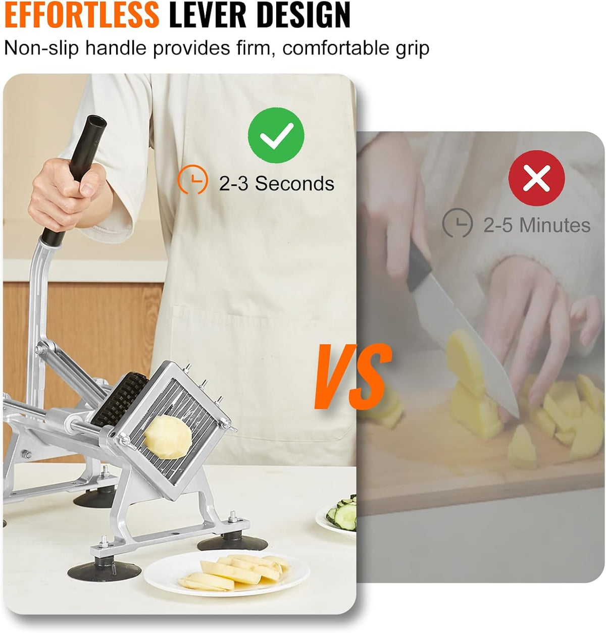 Commercial Vegetable Slicer, 1/4 and 1/2 inch Tomato Slicer, Stainless Steel and Aluminum Alloy Vegetable Cutter Slicer, Manual Tomato Slicer with Non-slip Feet, for Tomatoes, Onions, Potatoes