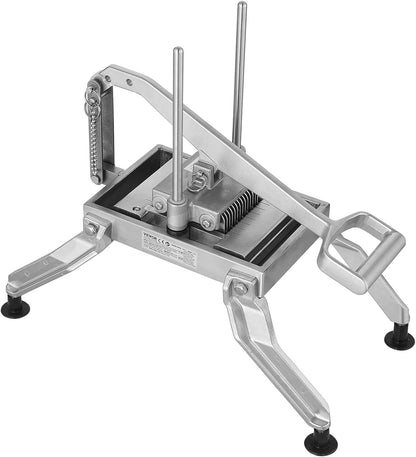Commercial Vegetable Slicer, 1/4 and 1/2 inch Tomato Slicer, Stainless Steel and Aluminum Alloy Vegetable Cutter Slicer, Manual Tomato Slicer with Non-slip Feet, for Tomatoes, Onions, Potatoes