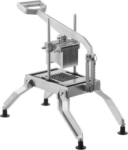 Commercial Vegetable Slicer, 1/4 and 1/2 inch Tomato Slicer, Stainless Steel and Aluminum Alloy Vegetable Cutter Slicer, Manual Tomato Slicer with Non-slip Feet, for Tomatoes, Onions, Potatoes