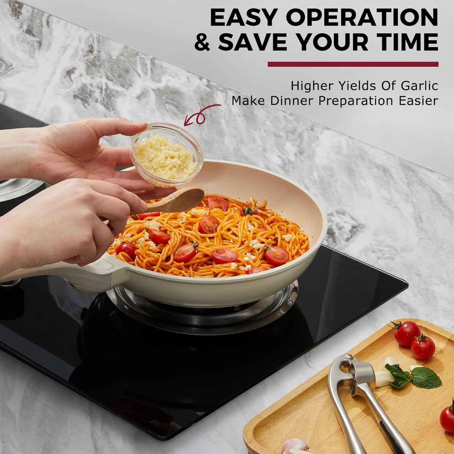 High Effective Garlic Press With Studs, Heavy Duty Garlic Mincer, Easy to Squeeze and Clean, Rust Proof, Ginger Crusher- Imperial Silver