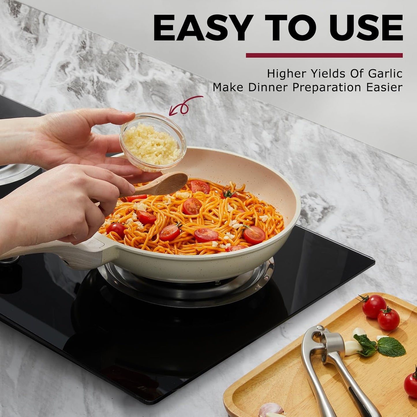 High Effective Garlic Press With Studs, Heavy Duty Garlic Mincer, Easy to Squeeze and Clean, Rust Proof, Ginger Crusher- Imperial Silver