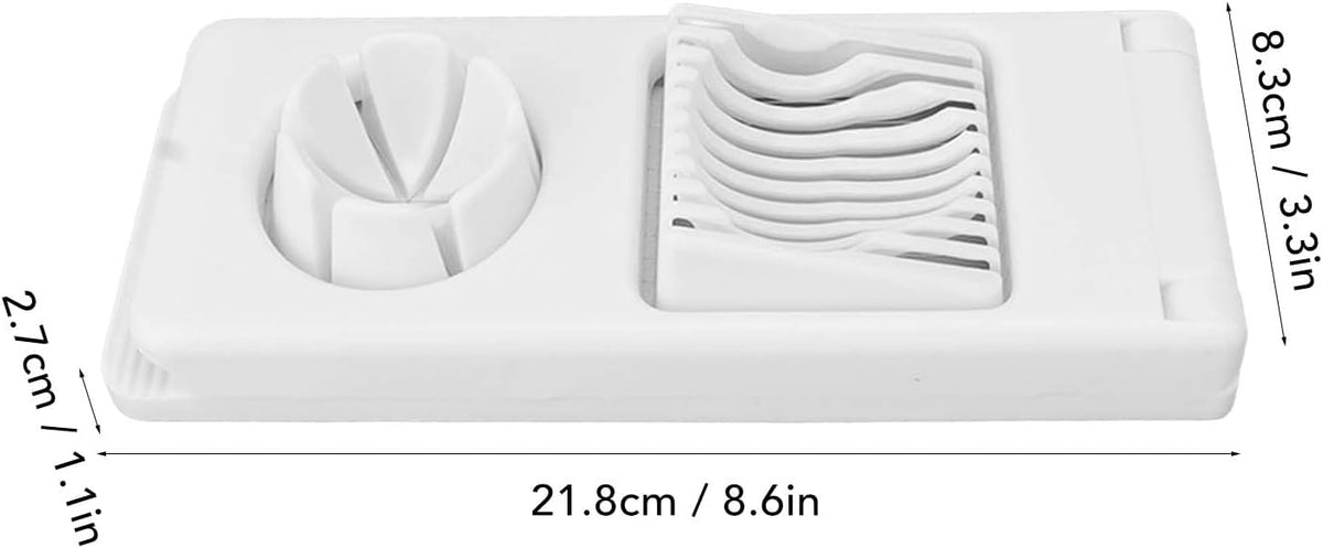 Egg Slicer Cutter, 2 in 1 Small Fruit Banana Slicer Strawberry Egg Cutter Home Kitchen Bar Tool Upgraded Egg Slicer Heavy Duty Aluminium Slicer Egg Slicer for Hard Boiled
