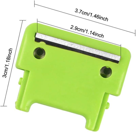 4 Pack Apple Peeler Blades Replacement Spare Parts Spring Loaded Arm Peeling Blade for Apple Peelers Corer Pear Photato Slicer Repair Green Color