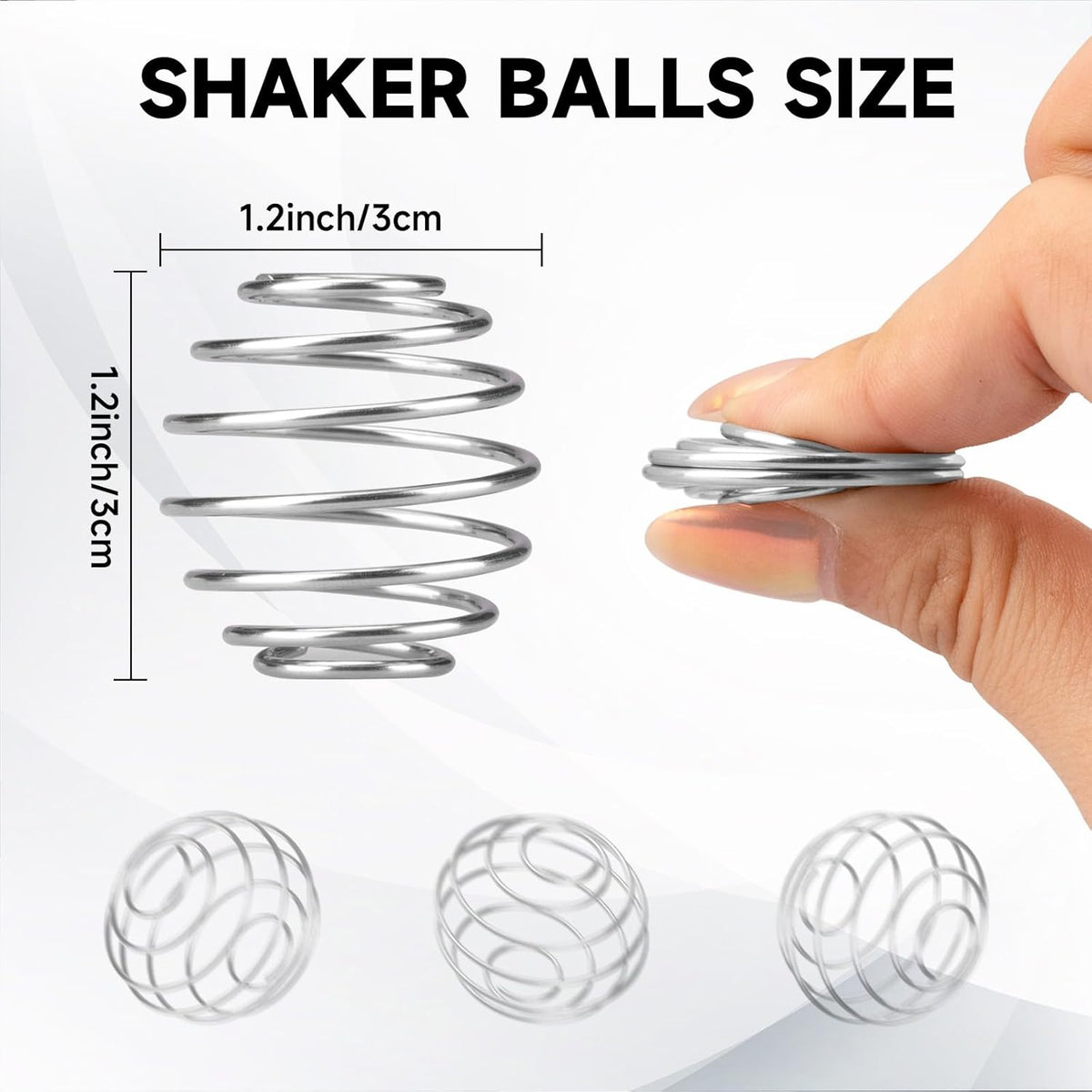 Shaker Bottle Balls 6 Pcs Small Size 304 Stainless Steel Shaker Ball for Protein Shakes,Milkshake and Salad Dressing (Diameter 1.2inch)