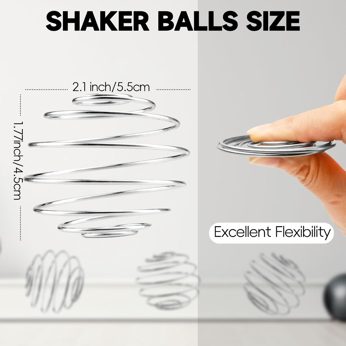 Shaker Bottle Balls 6 Pcs Small Size 304 Stainless Steel Shaker Ball for Protein Shakes,Milkshake and Salad Dressing (Diameter 1.2inch)