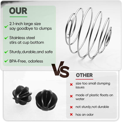 Shaker Bottle Balls 6 Pcs Small Size 304 Stainless Steel Shaker Ball for Protein Shakes,Milkshake and Salad Dressing (Diameter 1.2inch)
