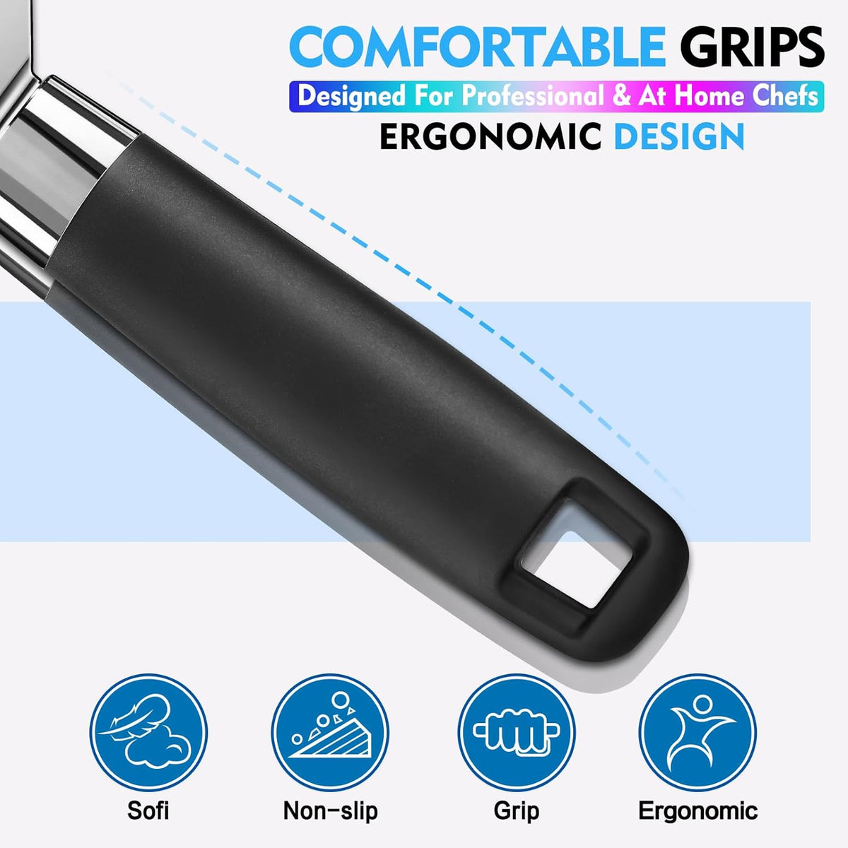 Can Opener Manual Heavy Duty Multifunctional with Magnet Lift [Ergonomic Curved Handle Grip] Stainless Steel, Arthritis-Friendly, Kitchen Tool for Seniors, Kitchen Essentials, Camping, Bottle Opener