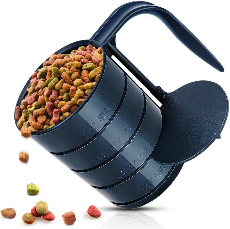 Joansan Dog Food Scoops, Adjustable Pet Food Cup for Dogs Feeding