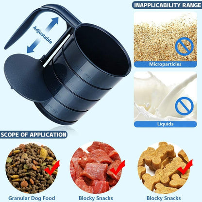 Joansan Dog Food Scoops, Adjustable Pet Food Cup for Dogs Feeding