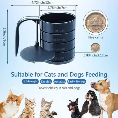 Joansan Dog Food Scoops, Adjustable Pet Food Cup for Dogs Feeding