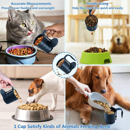 Joansan Dog Food Scoops, Adjustable Pet Food Cup for Dogs Feeding
