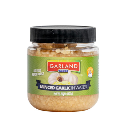Garland Foods Minced Garlic in Water 9.5 oz | Squeezable Bottle