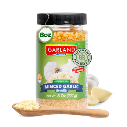 Garland Foods Minced Garlic in Water 9.5 oz | Squeezable Bottle