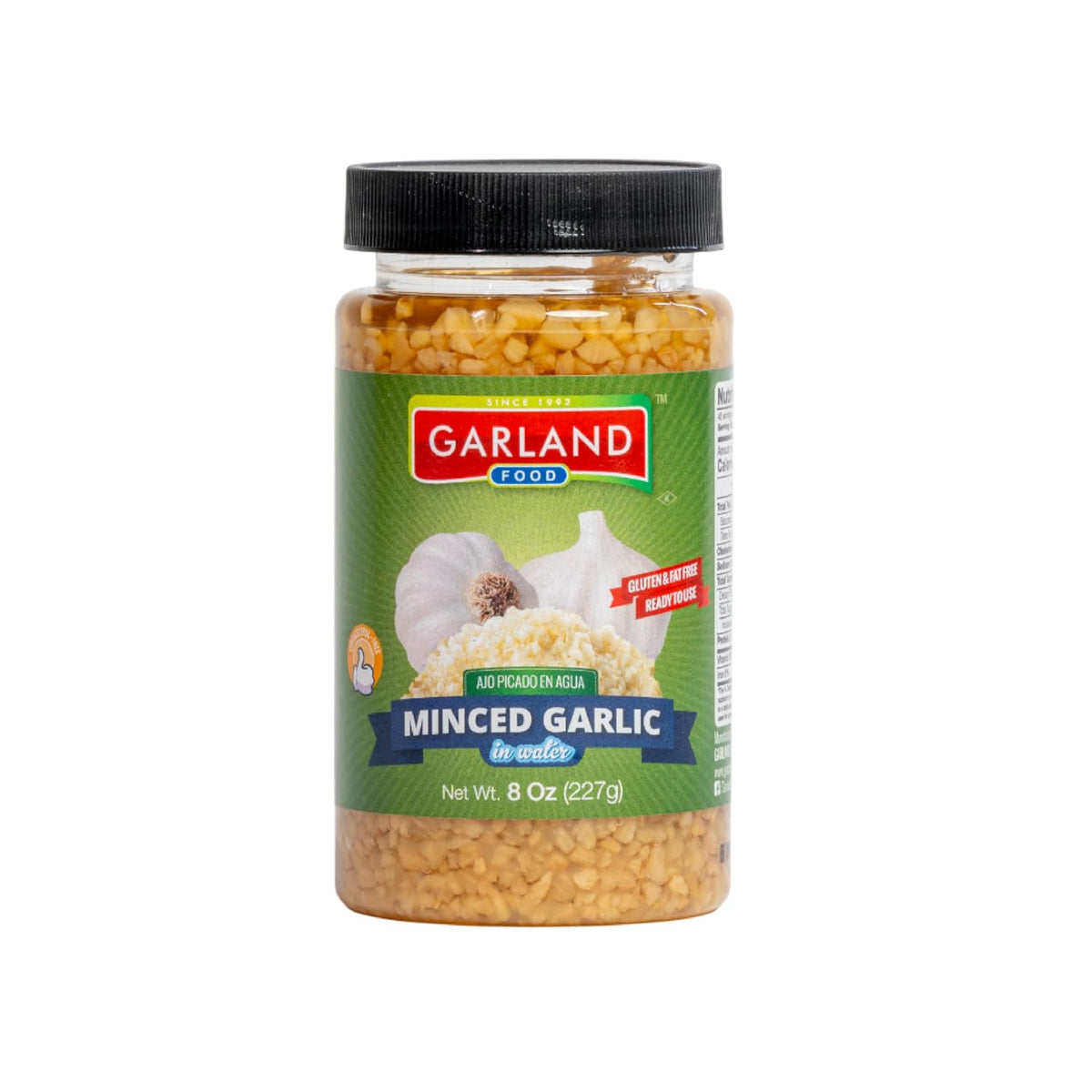 Garland Foods Minced Garlic in Water 9.5 oz | Squeezable Bottle