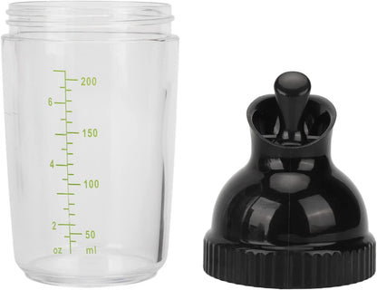 Salad Dressing Shaker, Salad Dressing Shaker BPA Free Prevent Leakage Salad Dressing Jar with Lid for Kitchen (Black) (green) 200ml