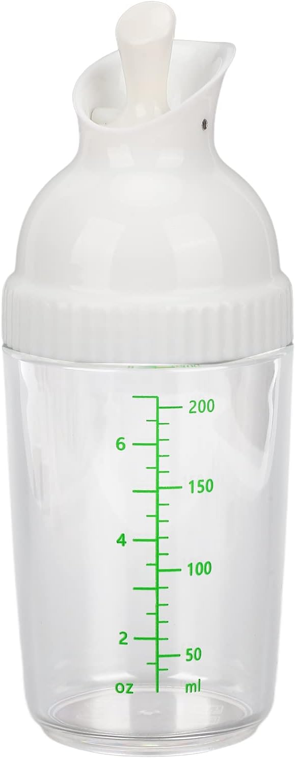 Salad Dressing Shaker, Salad Dressing Shaker BPA Free Prevent Leakage Salad Dressing Jar with Lid for Kitchen (Black) (green) 200ml