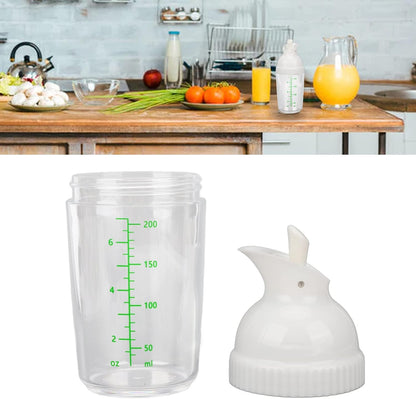 Salad Dressing Shaker, Salad Dressing Shaker BPA Free Prevent Leakage Salad Dressing Jar with Lid for Kitchen (Black) (green) 200ml