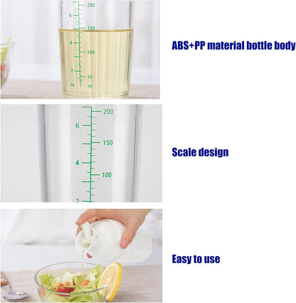 Salad Dressing Shaker, Salad Dressing Shaker BPA Free Prevent Leakage Salad Dressing Jar with Lid for Kitchen (Black) (green) 200ml