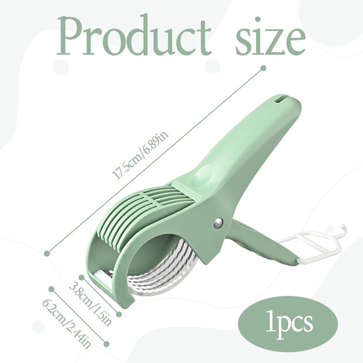 Food Manual Slicer, Multifunctional Banana Slicer And Vegetable Cutter, Stainless Steel Slicers Cutter With Abs Handle, For Banana Sausages, Cucumbers, Strawberries, Grape(Green)