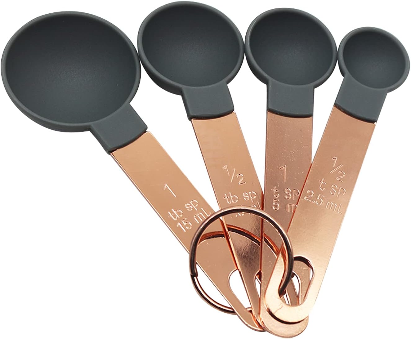 Measuring Cup and Measuring Spoon Set, 8PCS Liquid Measuring Cup Set or Dry Measuring Cup Set, Measuring Spoon Set with Stainless Steel Handle, Nesting Kitchen Measuring Tool (black)