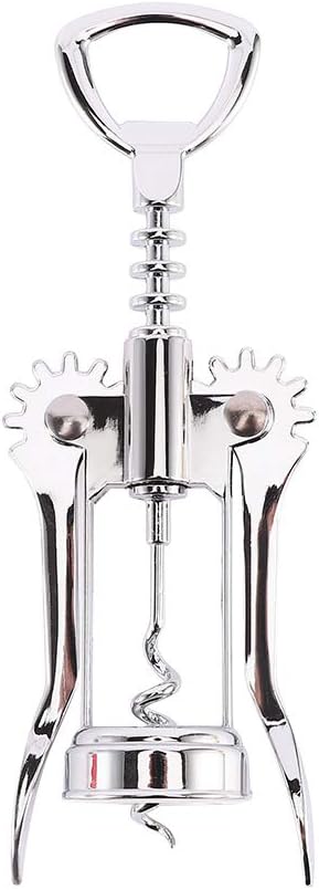 Stainless Steel Wing Corkscrew Wine Opener,Portable Waiters Corkscrew Cork and Beer Cap Bottles Opener Remover for Kitchen Restaurant Bars Use