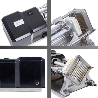 Electric Commercial French Fry Cutter Machine With 1/2 1/4 3/8 Inch Stainless Steel Blades Professional Potato For Potatos And Vegetables