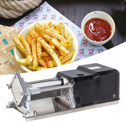 Electric Commercial French Fry Cutter Machine With 1/2 1/4 3/8 Inch Stainless Steel Blades Professional Potato For Potatos And Vegetables
