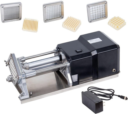 Electric Commercial French Fry Cutter Machine With 1/2 1/4 3/8 Inch Stainless Steel Blades Professional Potato For Potatos And Vegetables