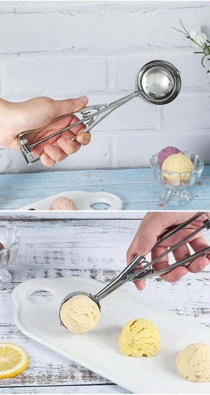 Medium Cookie Scoop, 2.8 Tbsp / 42 ml / 1.4 oz,2 inches / 5 CM Ball, 18/8 Stainless Steel,Secondary Polishing, Ice Cream Scoop,Dough Scoop Cupcake Scoop Melon Baller.