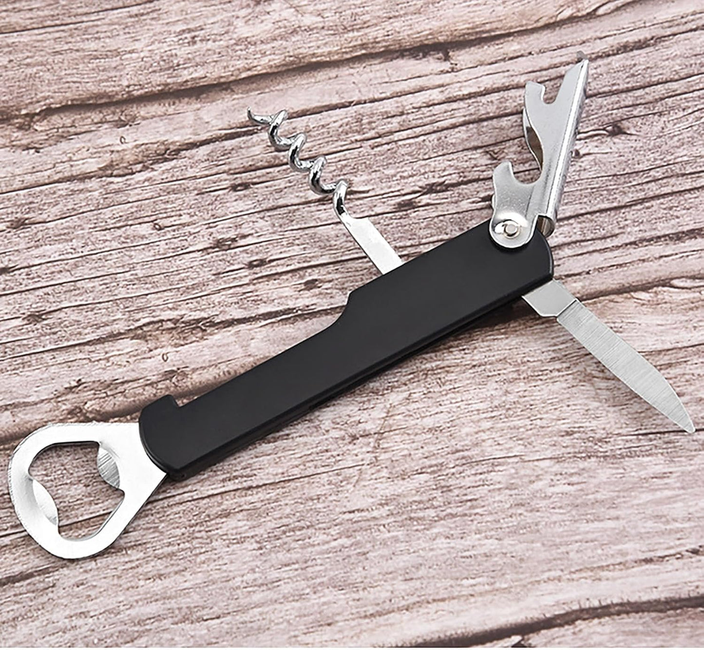 3 Pcs Wine and Beer Dual Purpose Bottle Openers, 5.5 Inch Alloy Bottle Opener are Wldely Used for Party, Daily Life, Travel and Good Gifts for Festivals (Red Black Blue)