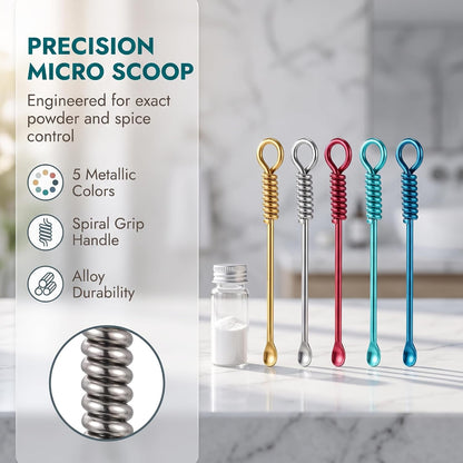 25 Pcs Mini Spoon Tiny Shovel Spoon Portable Scoop Pendant Tiny Powder Spoons for Spices Salts Sand Spice Scoop