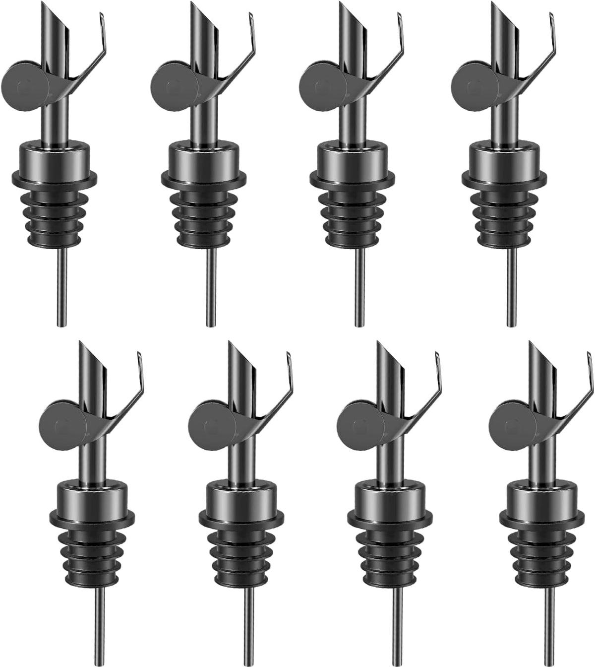 Olive Oil Dispenser Spout, Weighted Liquor Pour Spout, Syrup Dispenser Spout, Stainless Steel Automatic Pour Spouts for Liquor Bottles, Oil Bottles, Vinegar, Syrup and Alcohol 2 Pack Golden