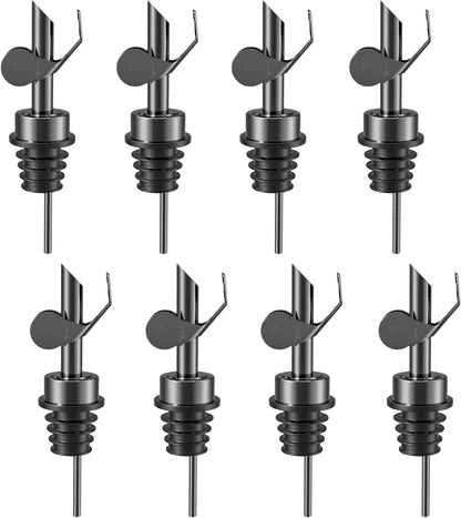 Olive Oil Dispenser Spout, Weighted Liquor Pour Spout, Syrup Dispenser Spout, Stainless Steel Automatic Pour Spouts for Liquor Bottles, Oil Bottles, Vinegar, Syrup and Alcohol 2 Pack Golden