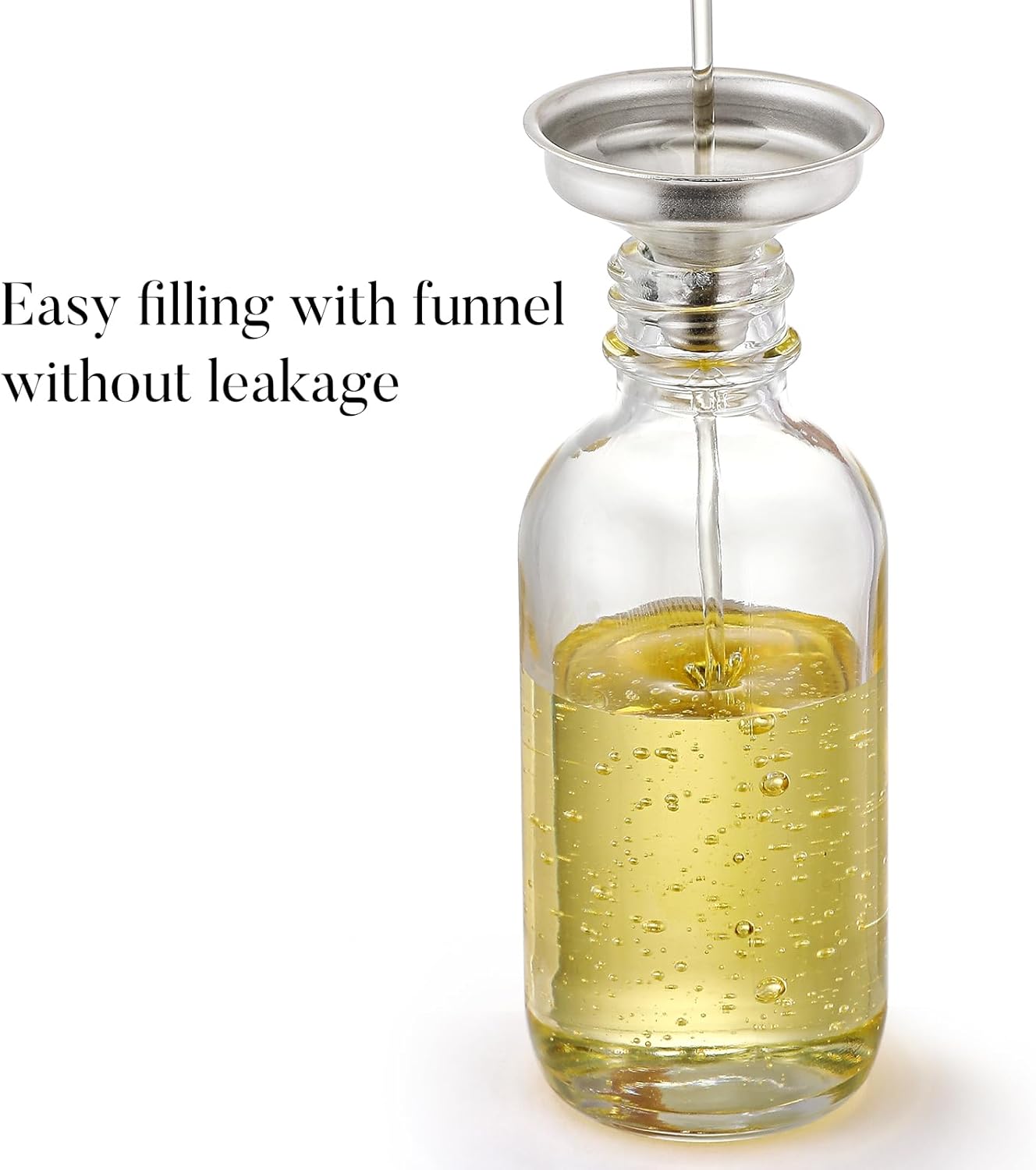 4 Pcs, 1 oz Golden Cap Clear Dropper Bottles (30ml) with 1 Funnel & 4 Labels - Glass Tincture Bottles with Eye Droppers - Leakproof Essential Oil Bottles for Health, Personal Care & Beauty