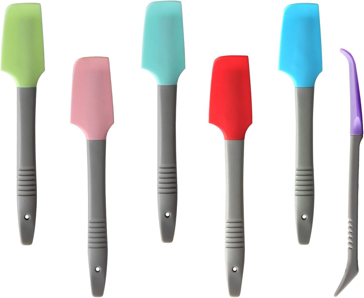 Silicone Mini Small Spatula, Curved Kitchen Can Jar Spatula