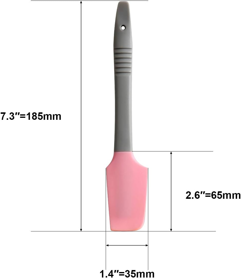 Silicone Mini Small Spatula, Curved Kitchen Can Jar Spatula