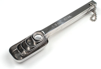 Endurance Stainless Steel Spice Measuring Spoons, Set of 6 | 1/8 tsp to 1 Tbsp Measurements | Nest for Easy Storage | Dishwasher Safe | Dry or Liquid | Baking or Cooking