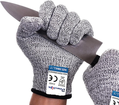 Cut Resistant Gloves Food Grade Level 5 Protection, Safety Kitchen Cut Gloves for Chef Oyster Shucking Mandolin Knife Butcher Meat Cutting