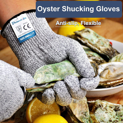 Cut Resistant Gloves Food Grade Level 5 Protection, Safety Kitchen Cut Gloves for Chef Oyster Shucking Mandolin Knife Butcher Meat Cutting