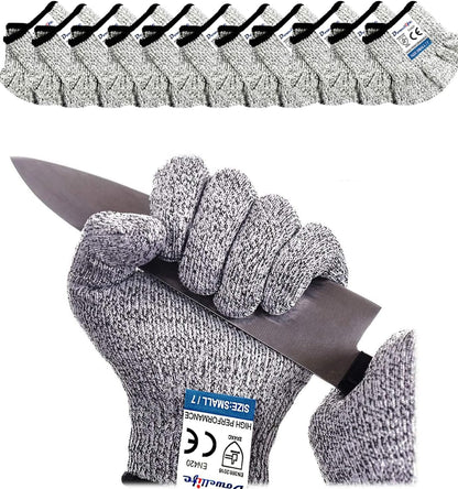 Cut Resistant Gloves Food Grade Level 5 Protection, Safety Kitchen Cut Gloves for Chef Oyster Shucking Mandolin Knife Butcher Meat Cutting