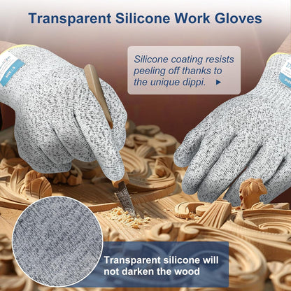 Cut Resistant Gloves Food Grade Level 5 Protection, Safety Kitchen Cut Gloves for Chef Oyster Shucking Mandolin Knife Butcher Meat Cutting
