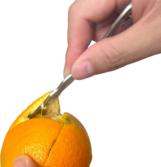 2 Pcs Orange Peeler Tool 304 Stainless Steel | Easy Citrus Peeler, Fruit Peeler & Peel Skin Remover for Oranges, Grapefruits, Lemon