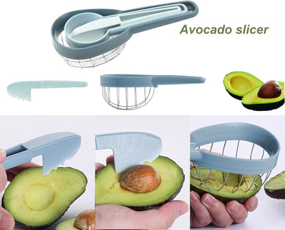 3 in 1 Stainless Steel Avocado Slicer Kiwi Cutter Slicer